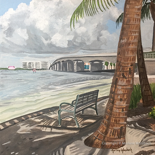 “Bayside Beauty” 10”x10” acrylic